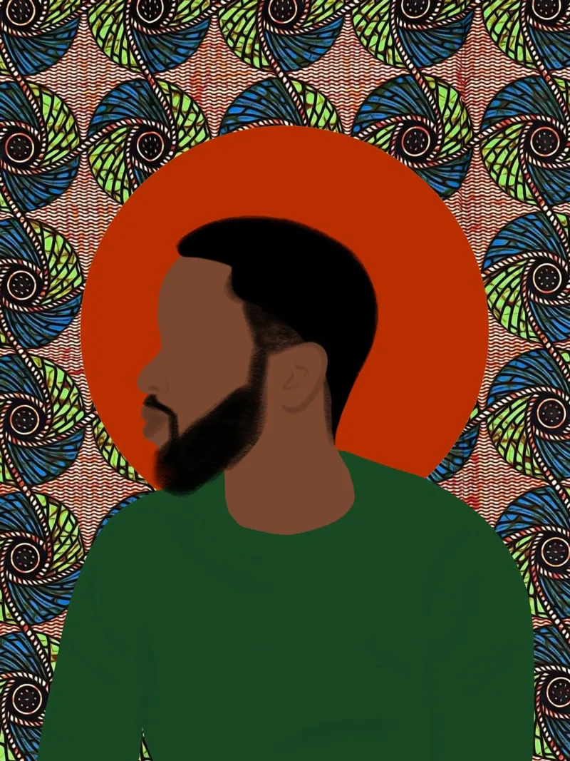 Afro Divine poster con telaio in legno da Mathudace Créas