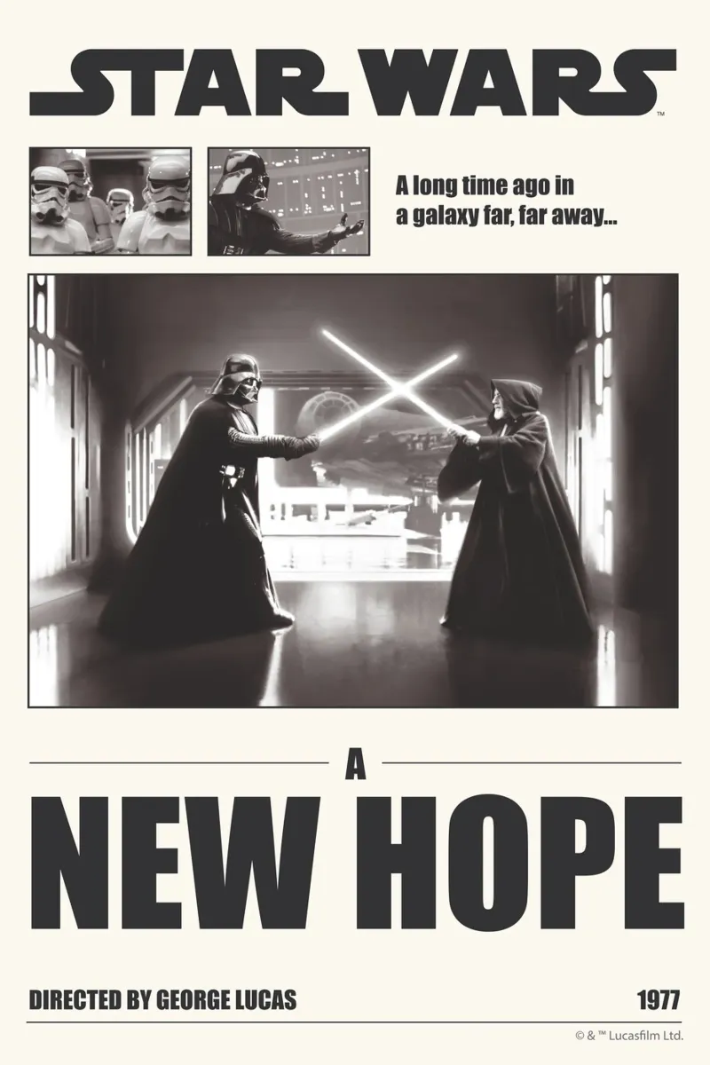 A long time ago... poster da Star Wars