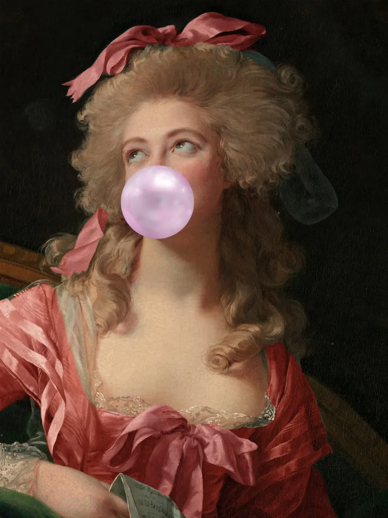 Bubble-Gum Lady pellicola backlit da GraceDigitalArtCo