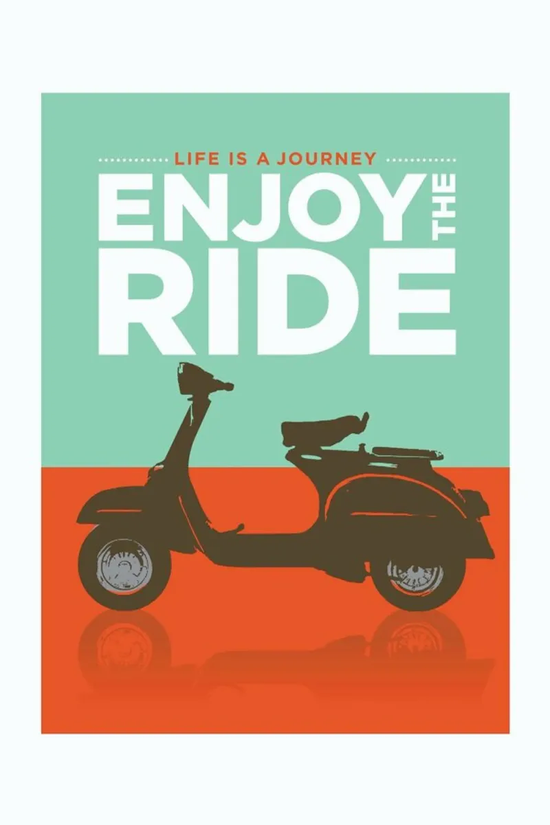 Enjoy the ride - Vespa pellicola backlit da Visual Philosophy