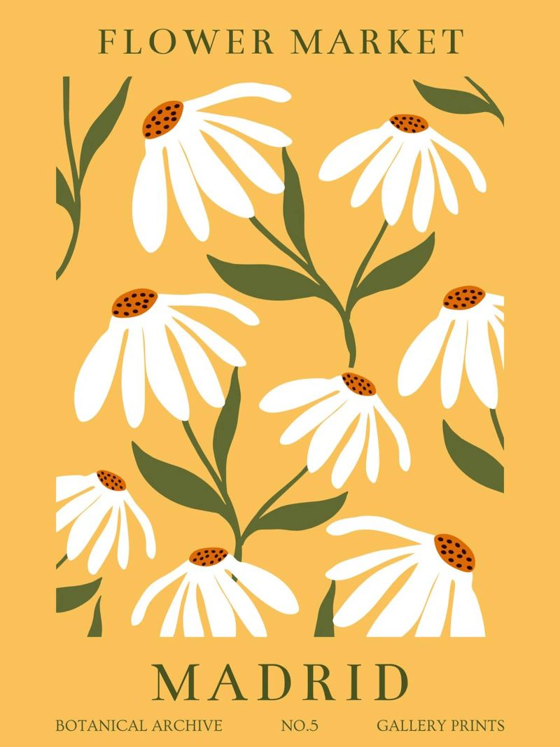 Daisy Art - Design botanico retrò poster da Whole©