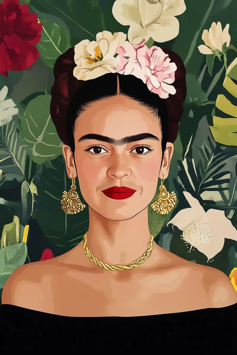 Frida Kunst der Weiblichkeit Poster von Carinaprint