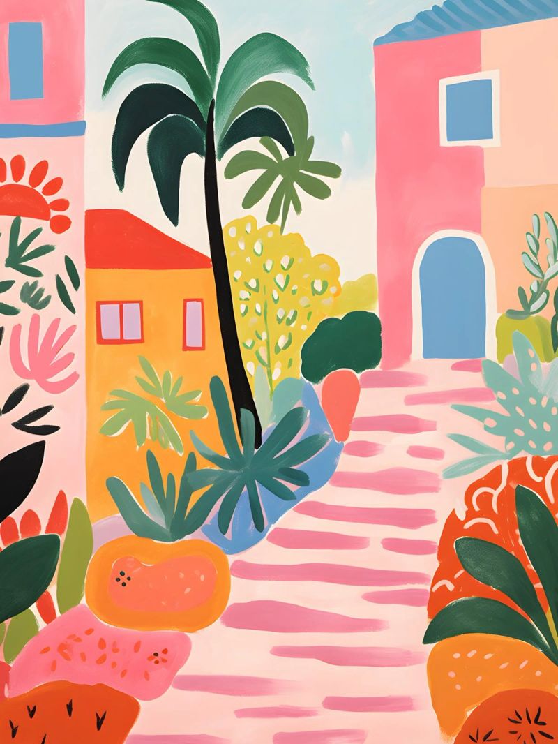 Paysage tropical exotique Artprint poster de Whole©