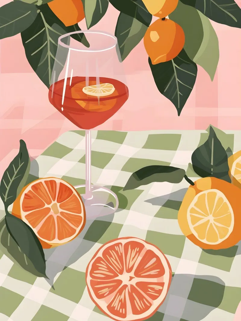 Citrus garden summer art acrylic glass by Whole©