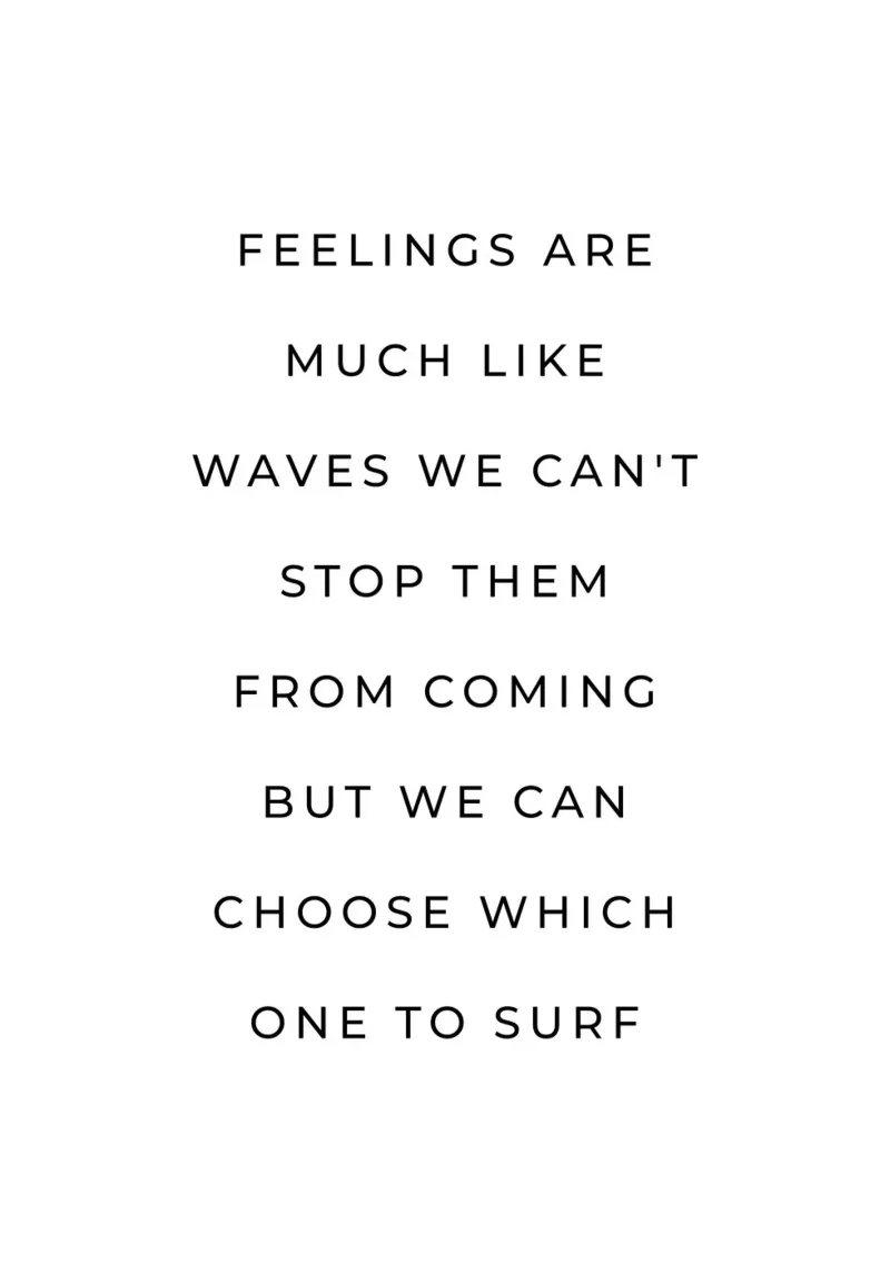Feelings are much like waves quote canvas with Floater frame by Paigaam Studio