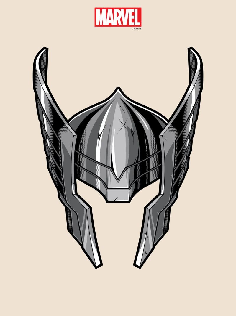 Thors Helm poster de MARVEL Designs by JUNIQE
