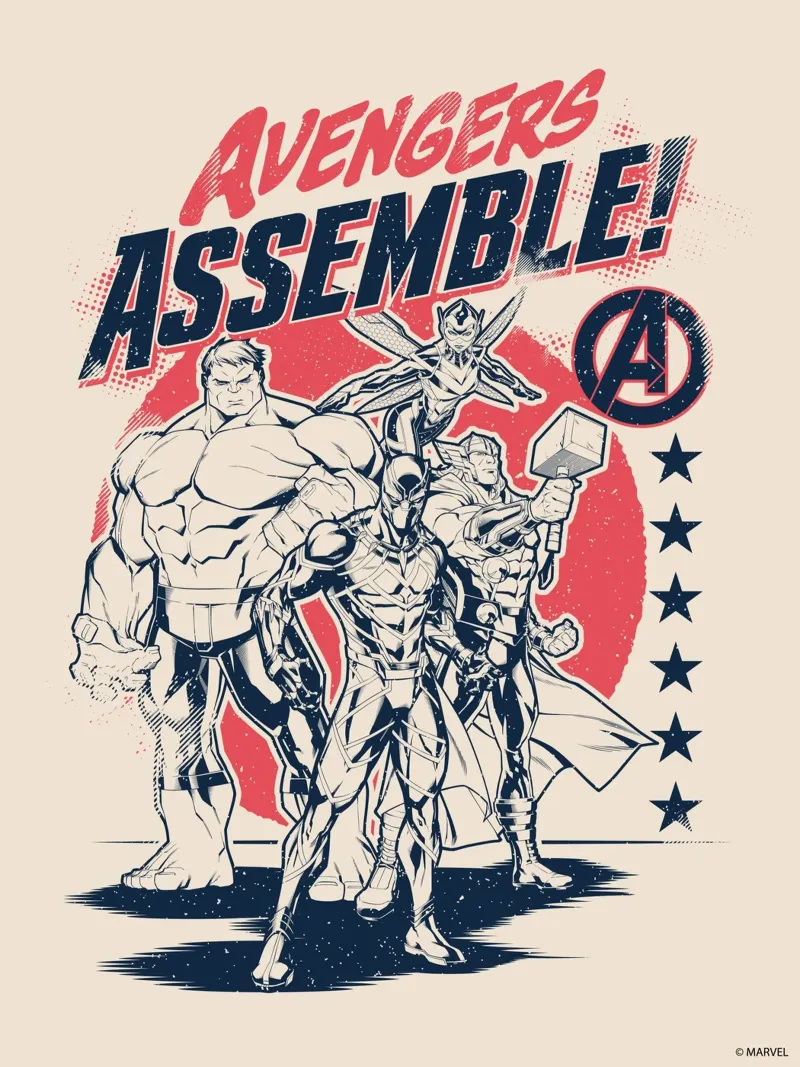 Avengers assemble! plexiglass da MARVEL Designs by JUNIQE