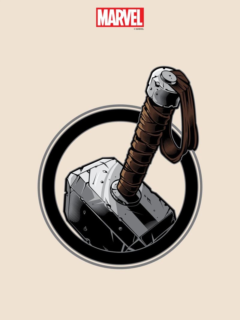 Thors mächtiger Mjölnir poster da MARVEL Designs by JUNIQE