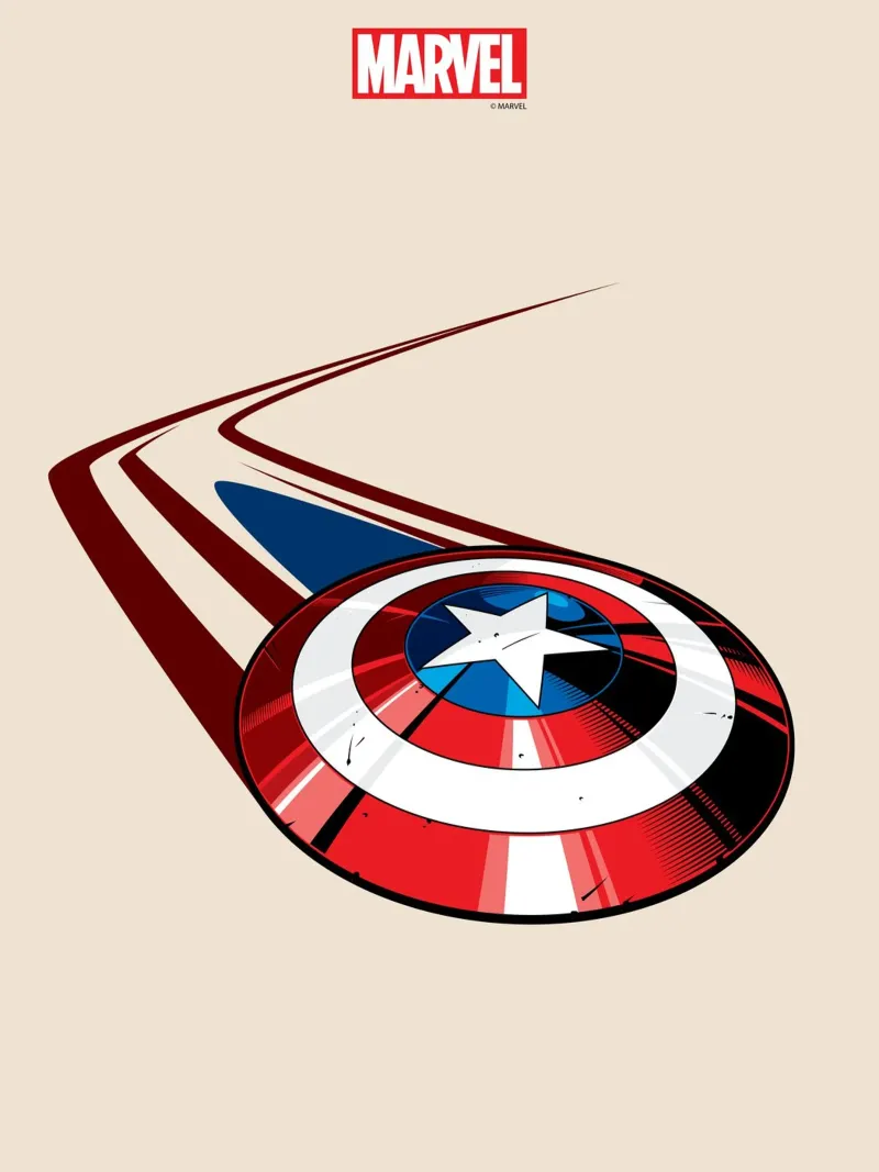Captain Americas Schild plexiglass da MARVEL Designs by JUNIQE