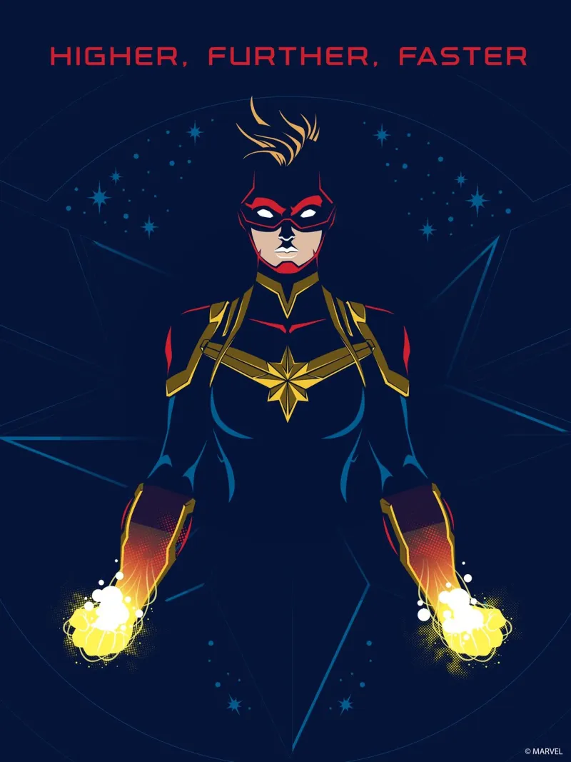 Higher, Further, Faster carta hahnemühle da MARVEL Designs by JUNIQE