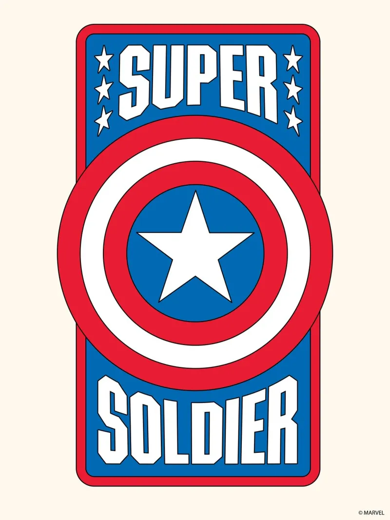 super soldier plexiglass da MARVEL Designs by JUNIQE