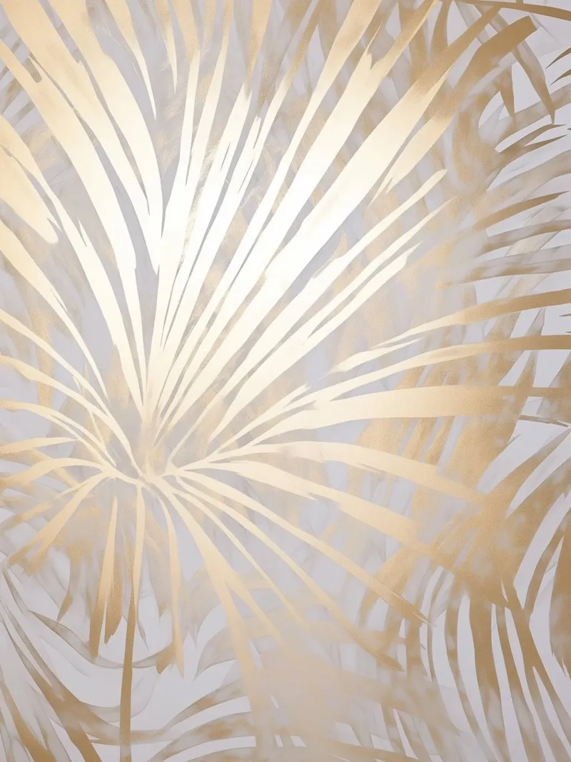 Golden Palms Art canvas by Carinaprint