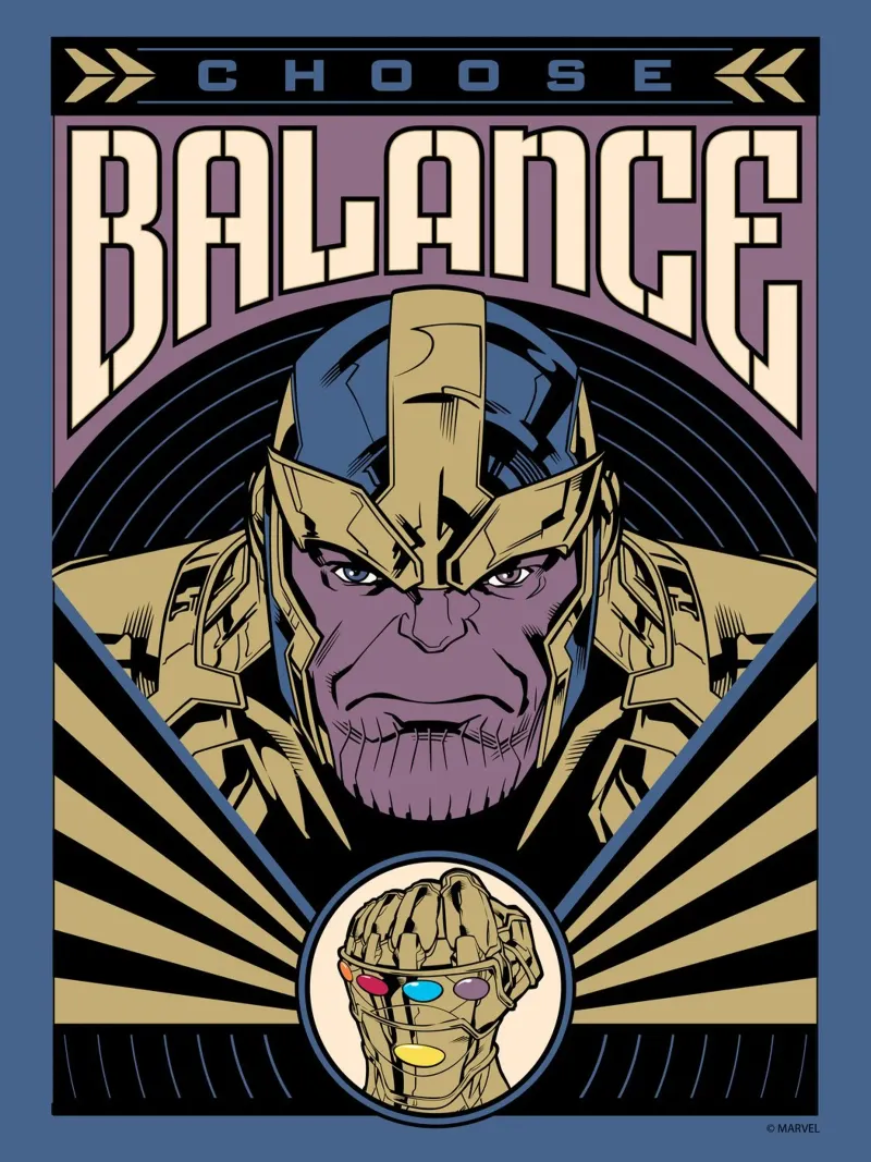 Thanos - choose balance carta hahnemühle da MARVEL Designs by JUNIQE