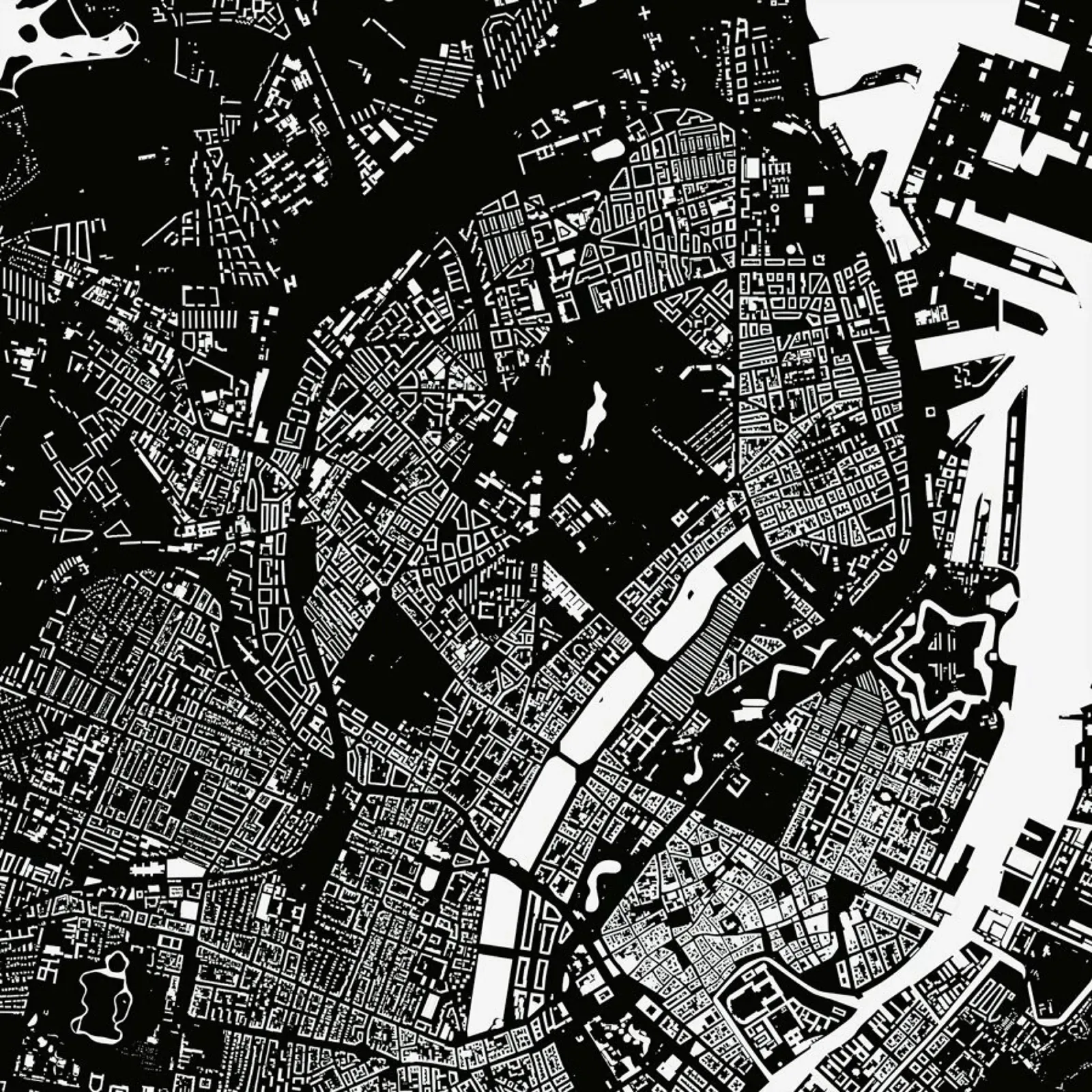 Copenhagen Black pellicola backlit da Urban Maps