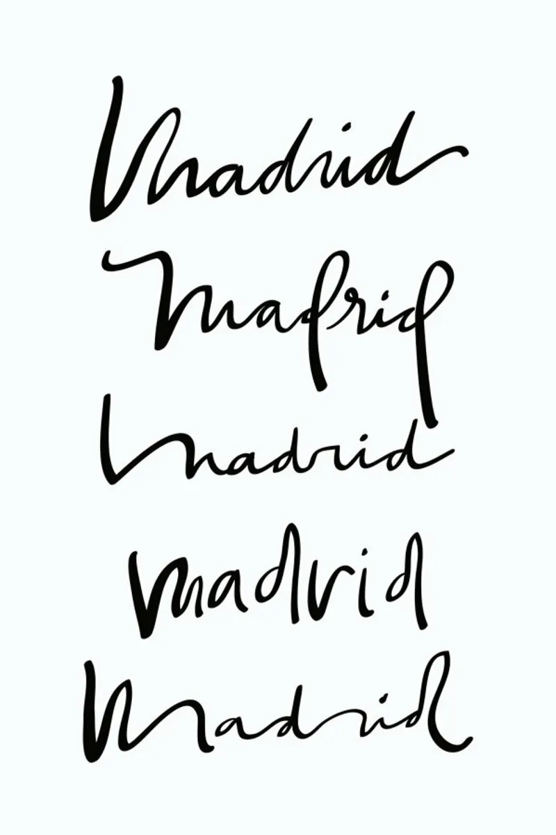 Madrid poster with aluminum frame by Kristen Polsinelli