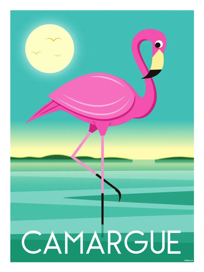 Camargue poster con telaio in legno da Raphaël Delerue