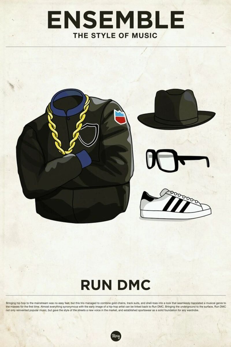 Ensemble Run DMC Poster von Moxy Creative House