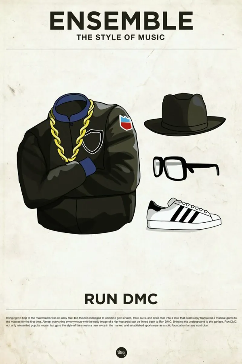 Ensemble Run DMC Acryl-Glas von Moxy Creative House