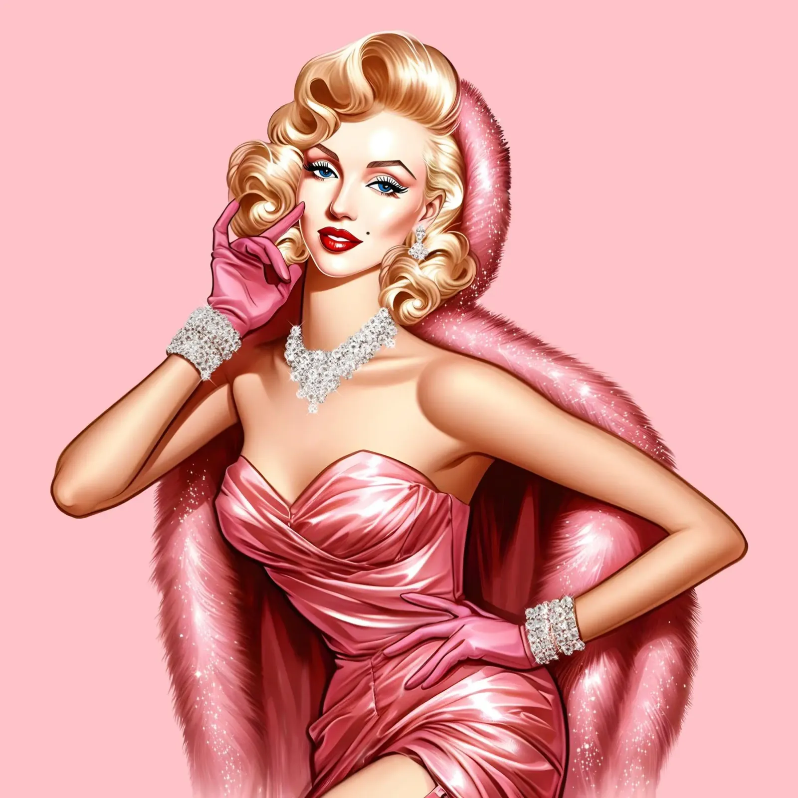 Marilyn Sognando un bianco Natale carta hahnemühle da ARTOMATIC