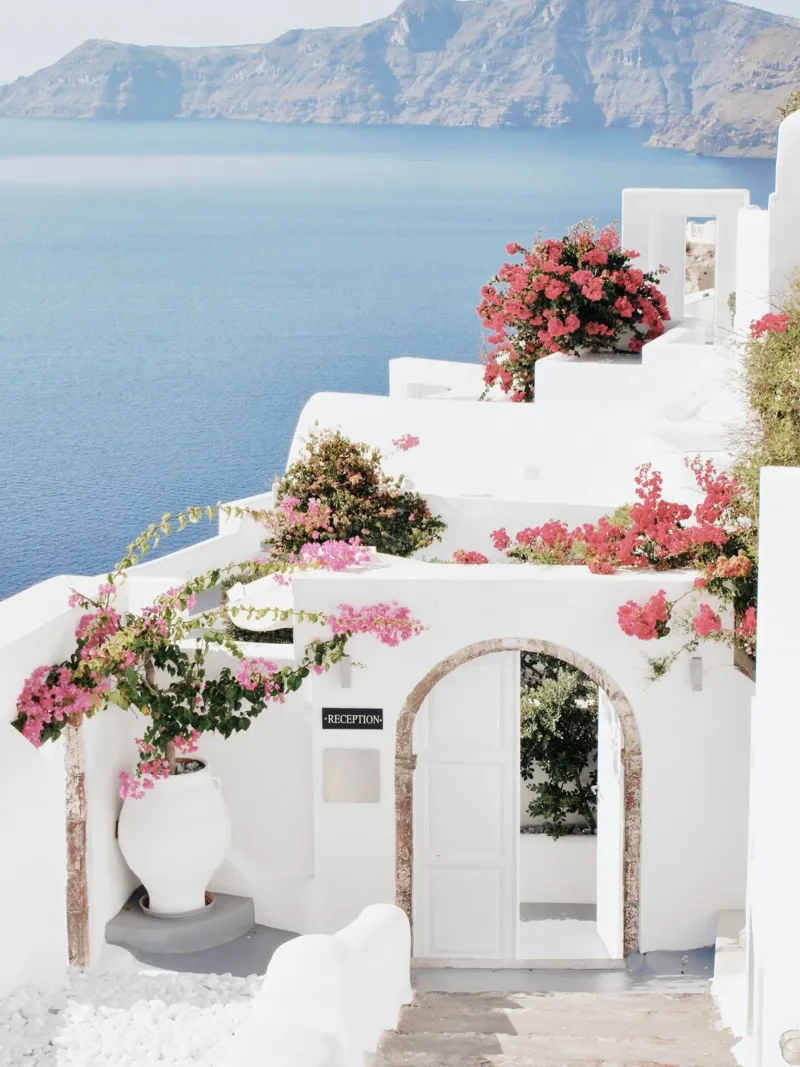 Affiche de voyage Santorini Grèce plexiglas de TheTravelClub