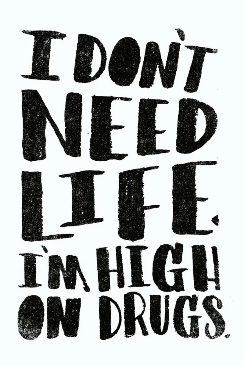 High On Drugs pellicola backlit da Matthew Taylor Wilson