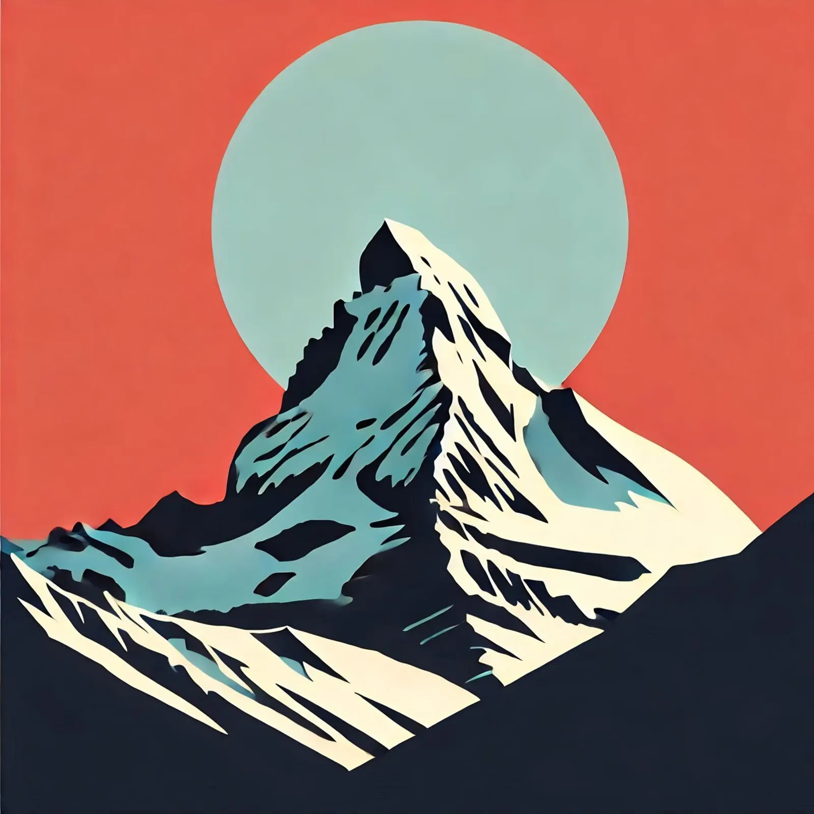 Berg - Stampa poster d'epoca poster con telaio in legno da posterprints-by-nomad