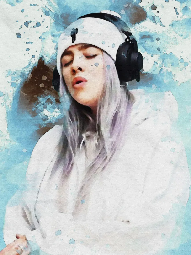 Smudge Ritratto Billie Eilish pellicola backlit da Gunawan Rb