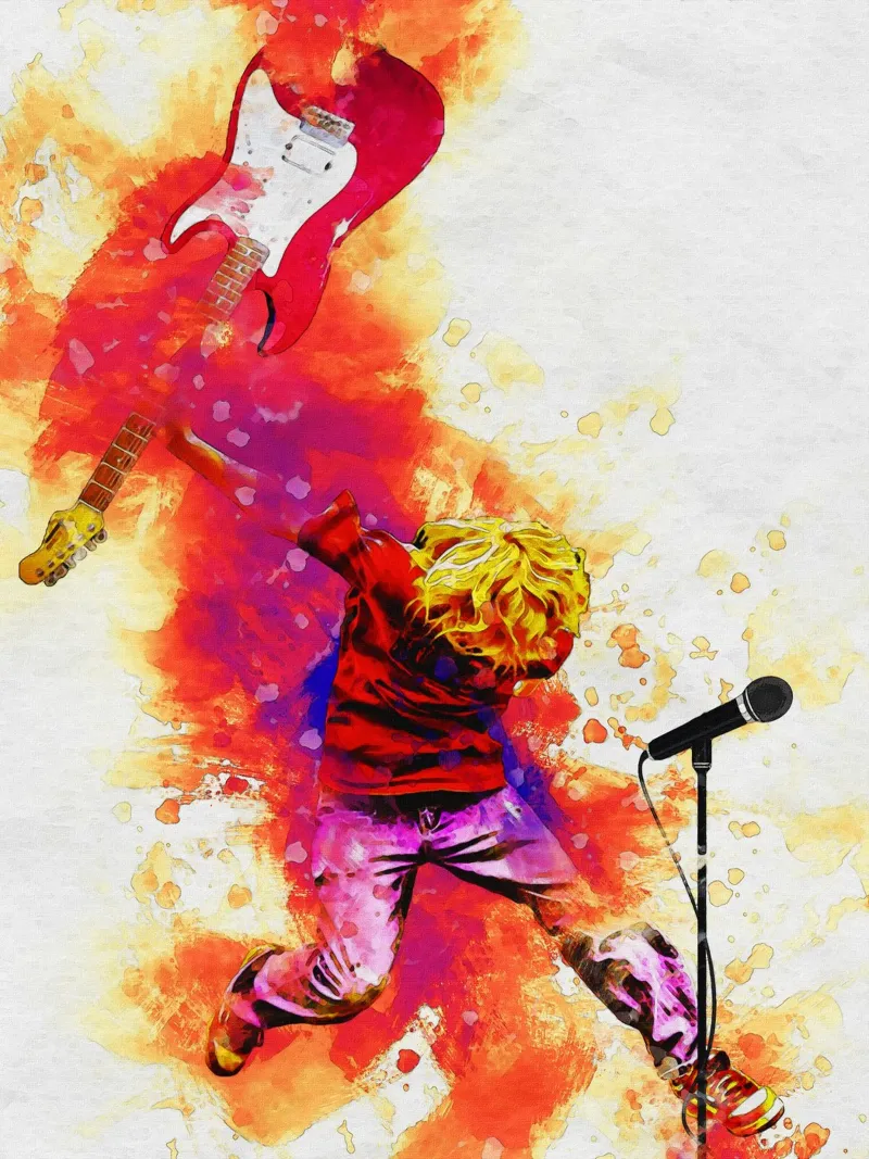 Smudge Kurt Cobain Jump metacrilato de Gunawan Rb