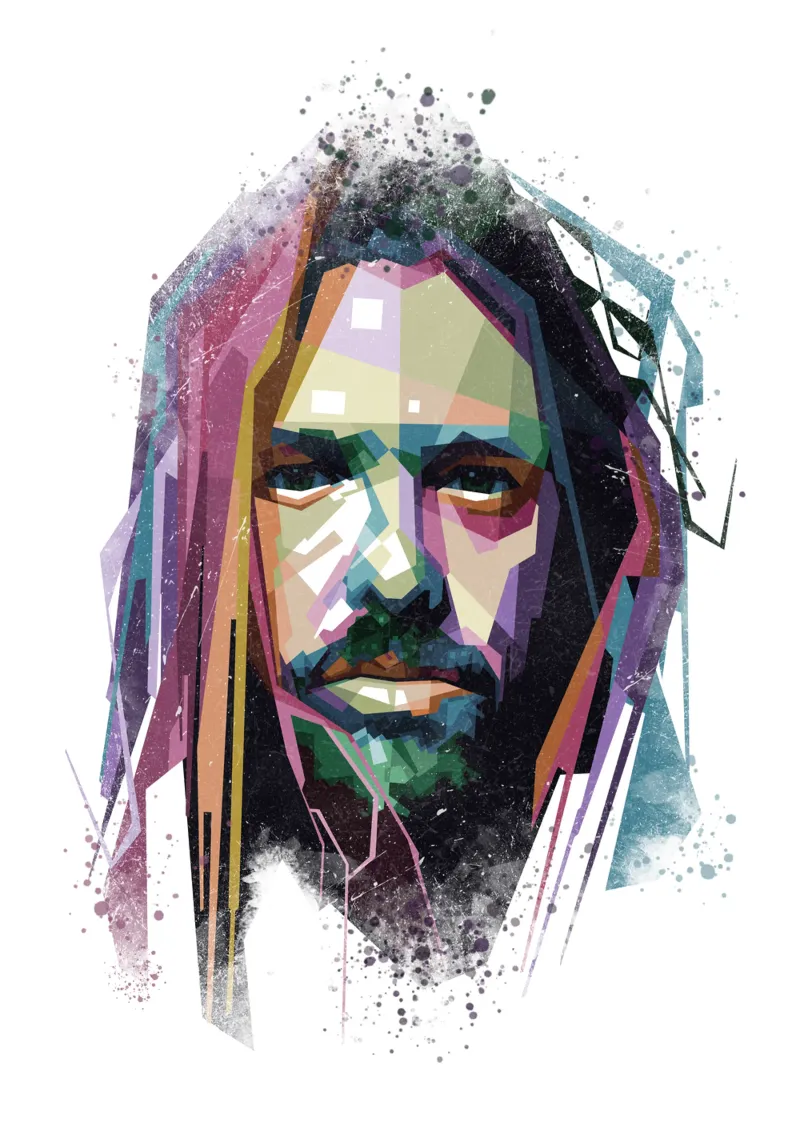 Fanart di Taylor Hawkins WPAP pellicola backlit da Alkahfsmart