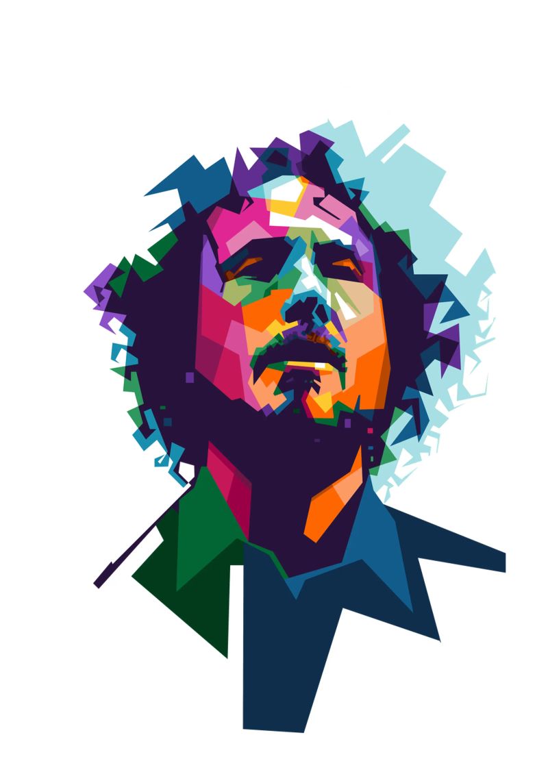 Zack de la Rocha WPAP fanart poster van Alkahfsmart