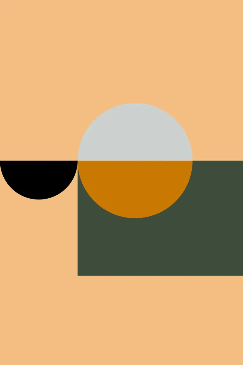 Mid Century Geometric Abstract 18 carta hahnemühle da KHouse Studio