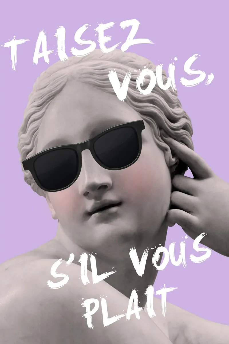 Shut Up Please Maximalist Art alluminio dibond da GraceDigitalArtCo