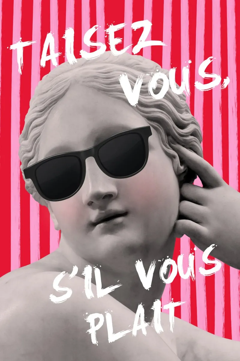 Shut Up Striped Maximalist alluminio dibond da GraceDigitalArtCo