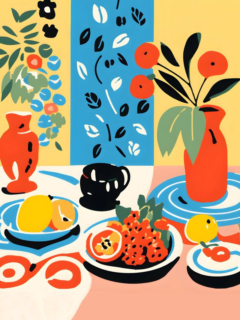 Nature morte au petit déjeuner Art poster de Whole©
