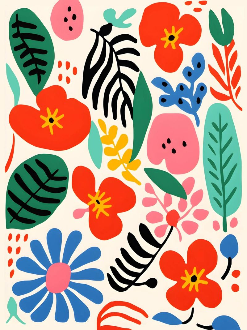 Bunte Blumenvielfalt Poster von Whole©