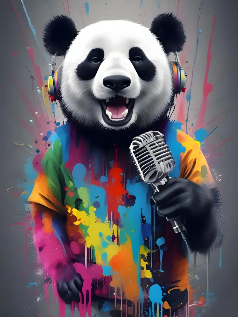 Happy panda vocal pellicola backlit da MakArena
