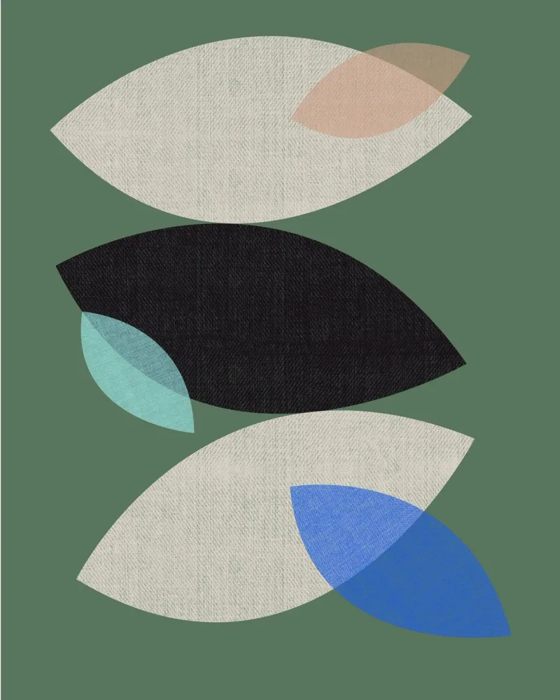 Living Leaves poster con telaio in legno da susanapaz
