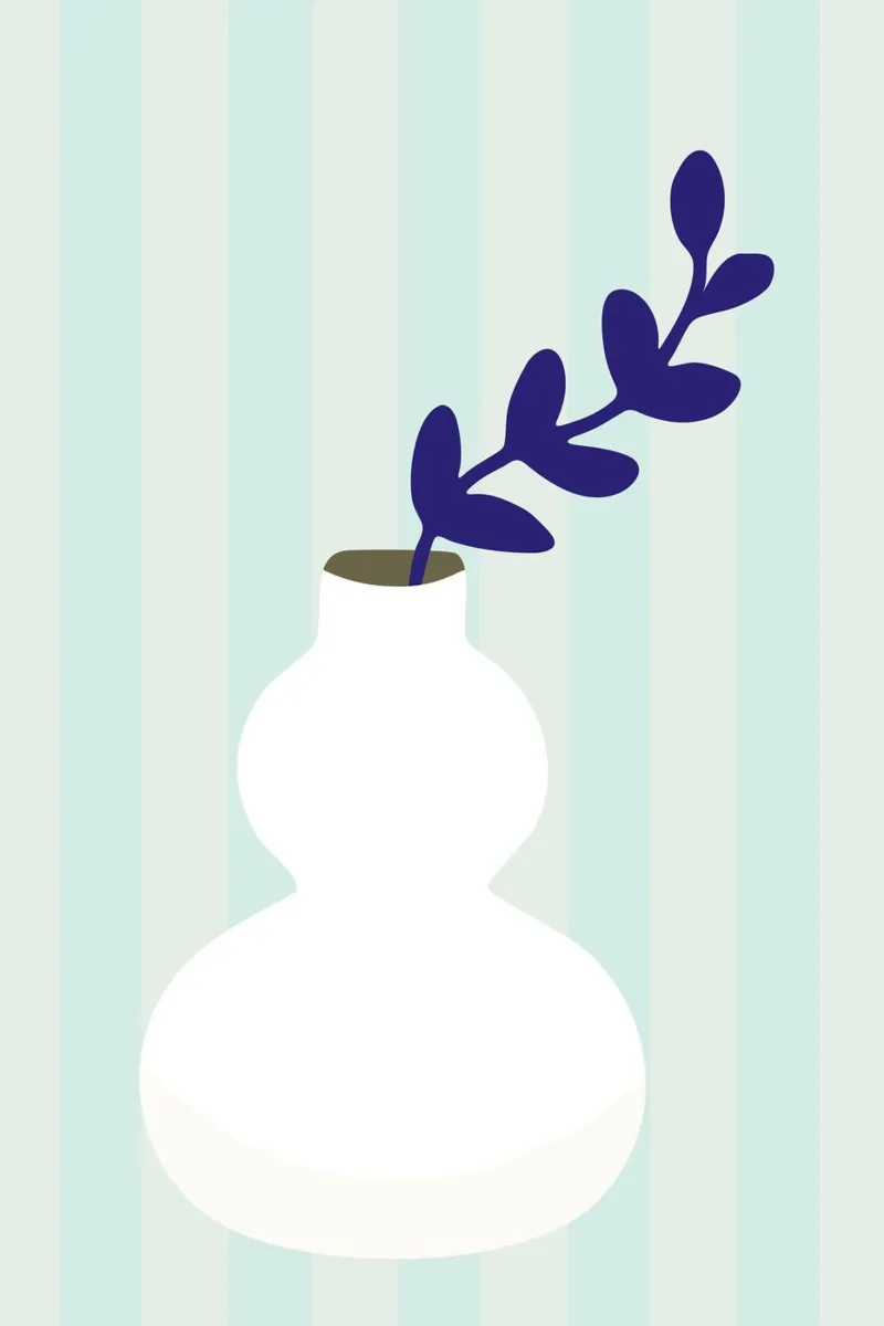 vaso bianco poster con telaio in plastica da STUDIO 4H37