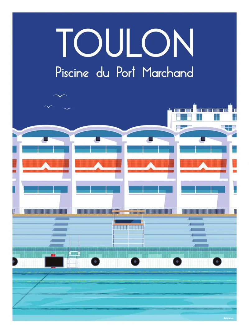 Toulon Piscine du Port Marchand acrylic glass by Raphaël Delerue