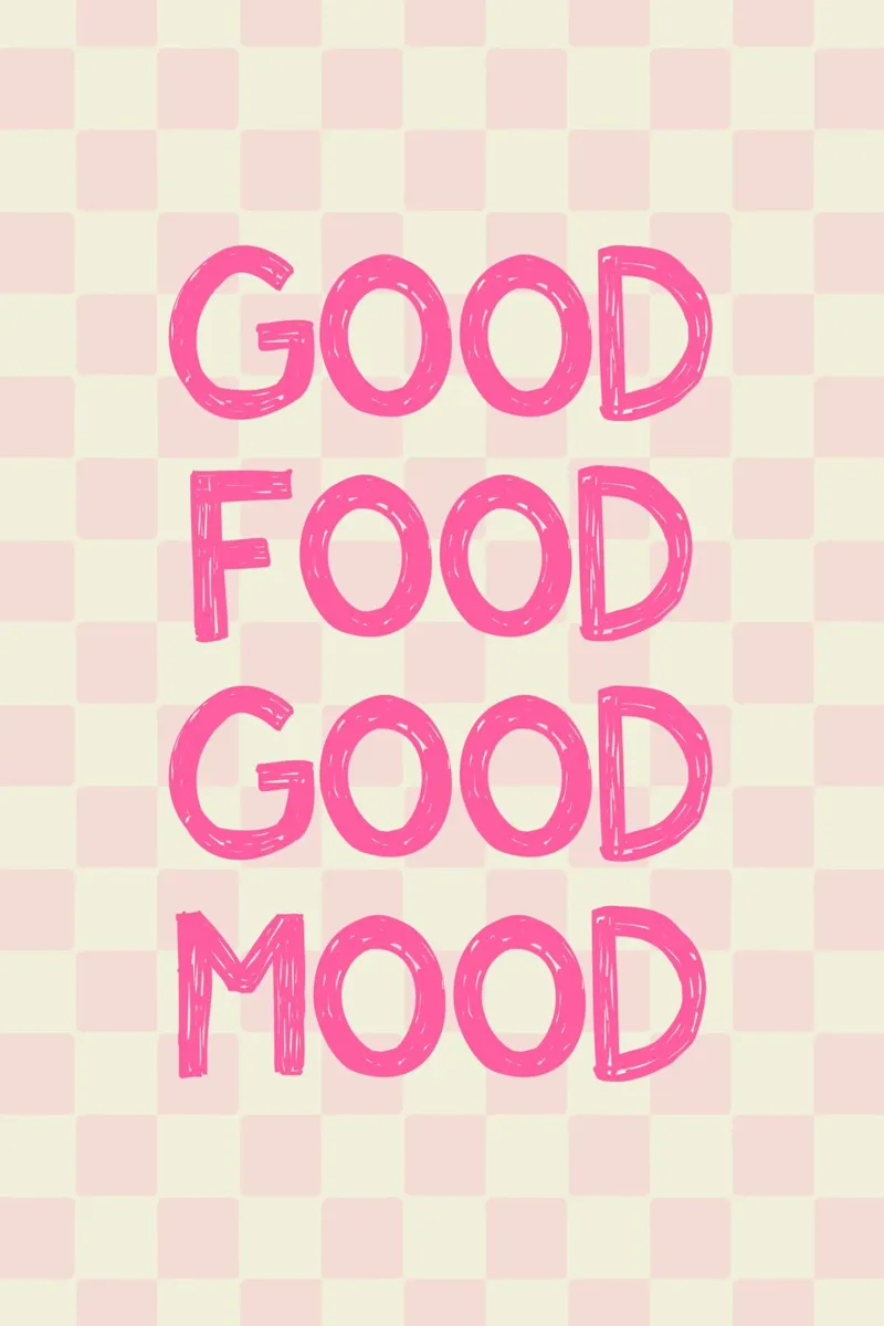 GOOD FOOD GOOD MOOD poster con telaio in plastica da STUDIO 4H37