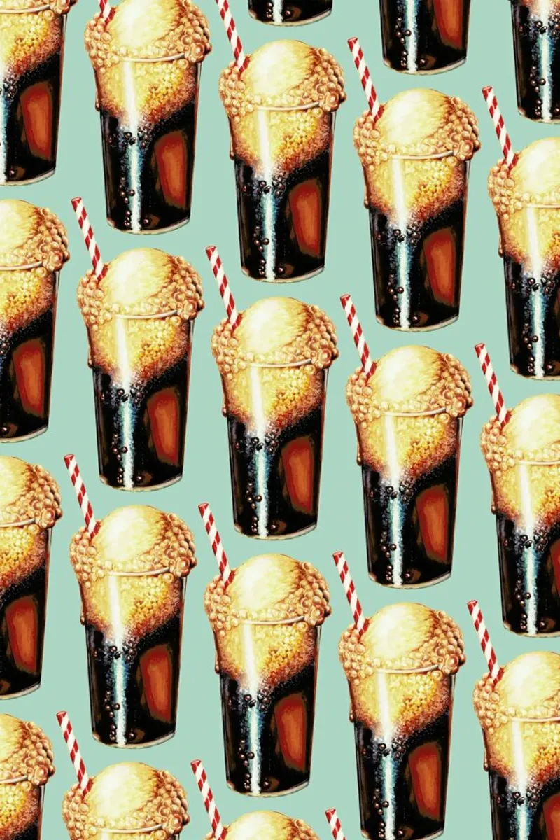 Rootbeer Float Pattern Alu-Dibond von Kelly Gilleran