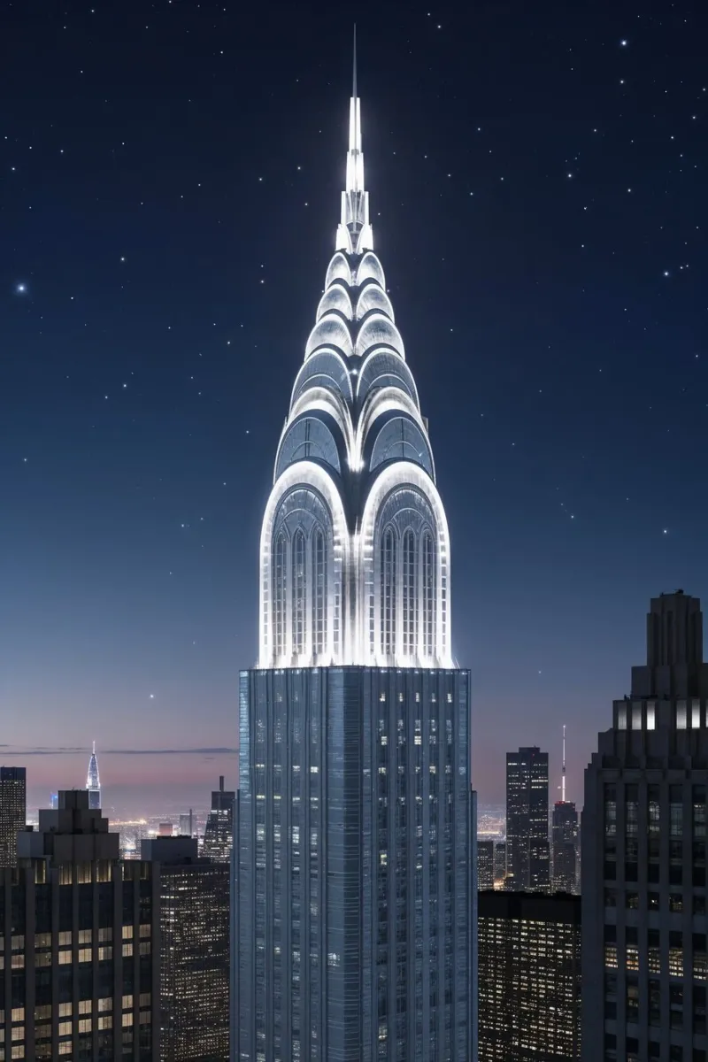 Starry Night Over the Chrysler Building carta hahnemühle da AlbertKlee