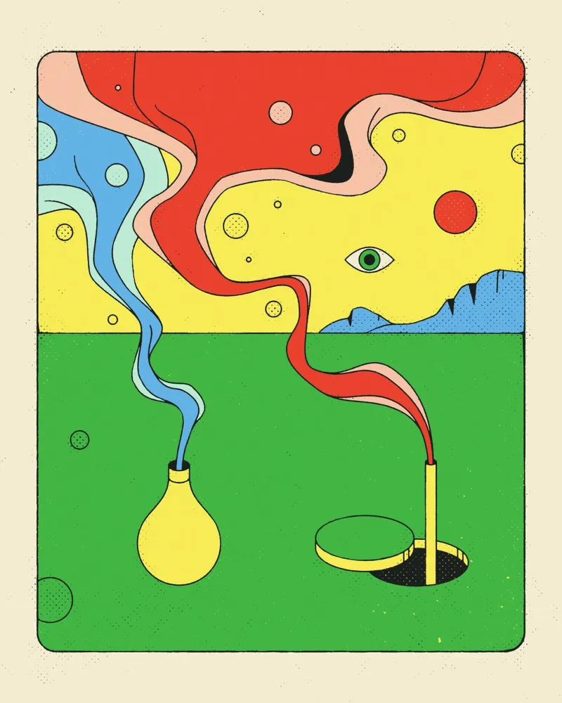 ALCHIMIA poster con telaio in alluminio da Jazzberry Blue