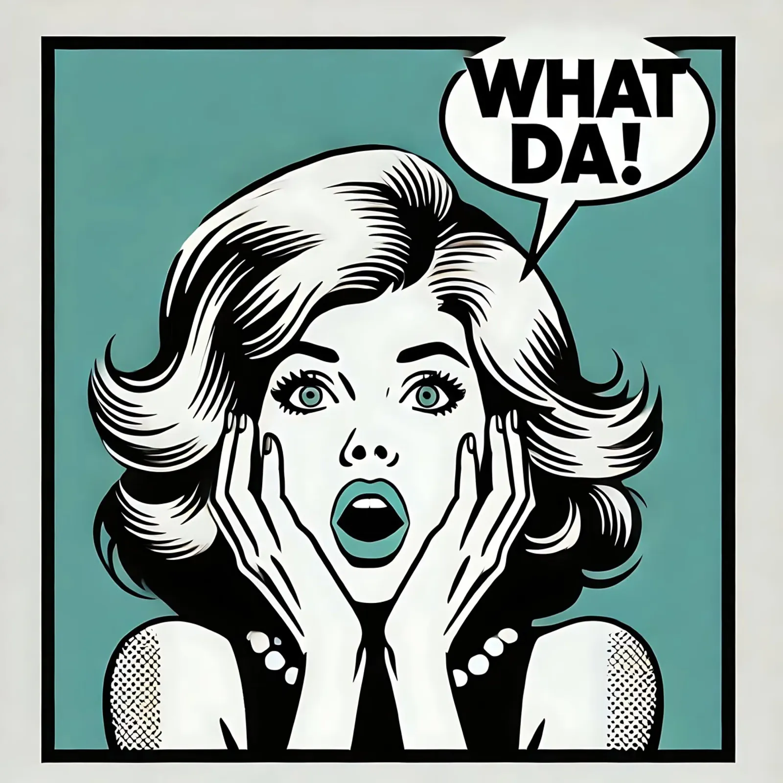 What da! - Vintage Posterdruck poster con telaio in alluminio da posterprints-by-nomad