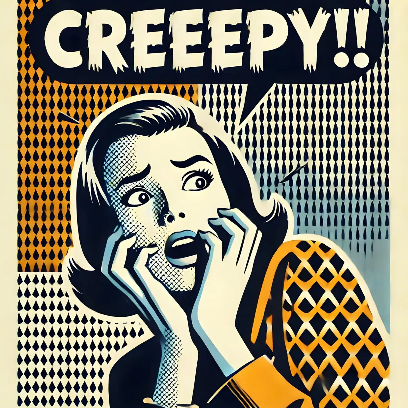 Creeepy - Vintage Posterdruck tela da posterprints-by-nomad