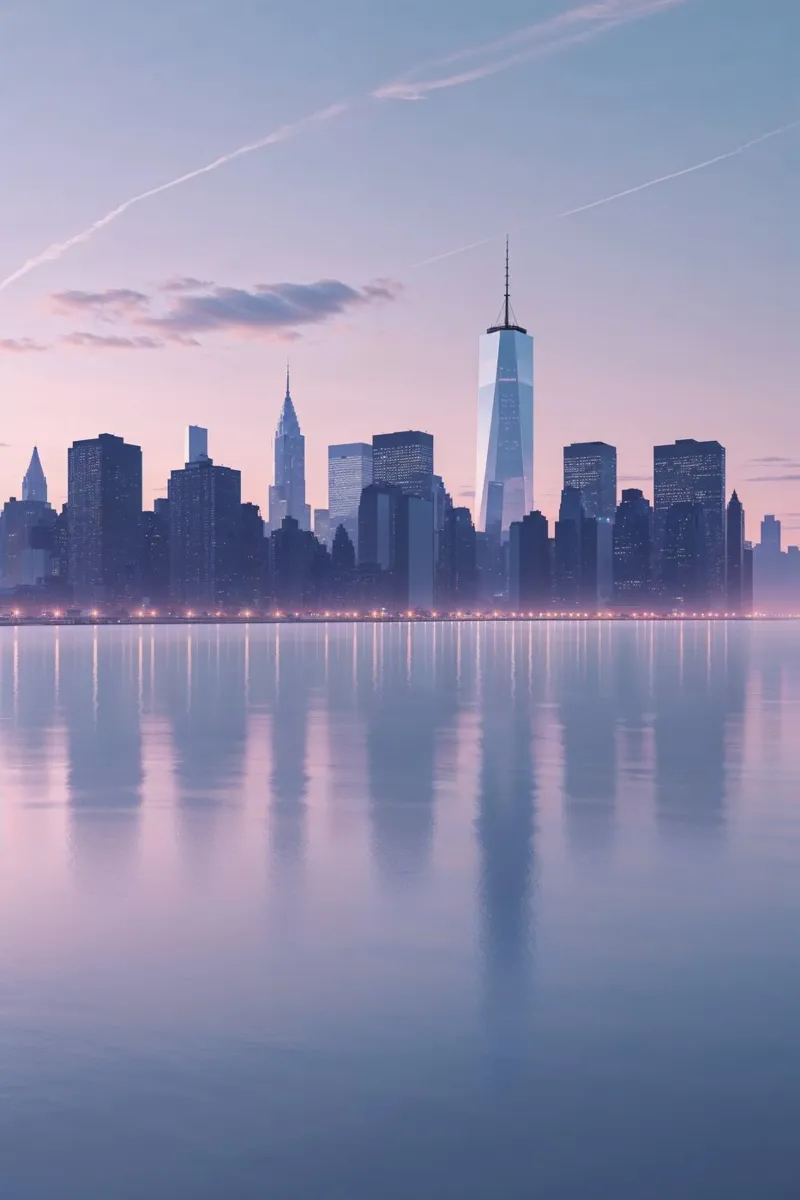 The Ethereal Skyline of New York City carta hahnemühle da AlbertKlee