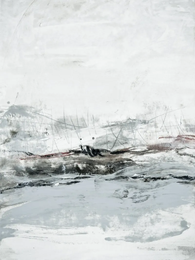 nordic landscape tela con Cornice a cassetta da IRIS LEHNHARDT FINE ART