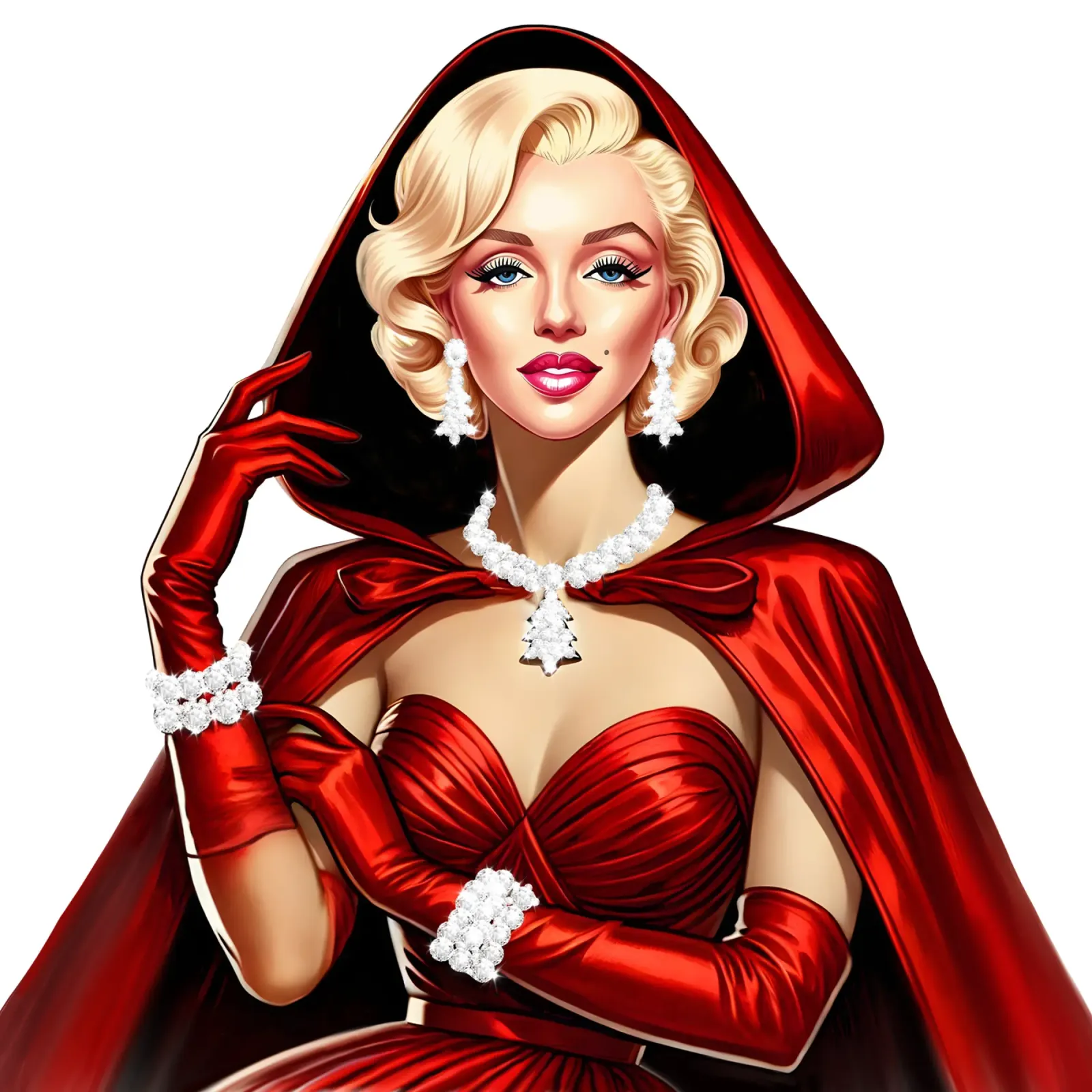 Marilyn come Cappuccetto Rosso pellicola backlit da ARTOMATIC