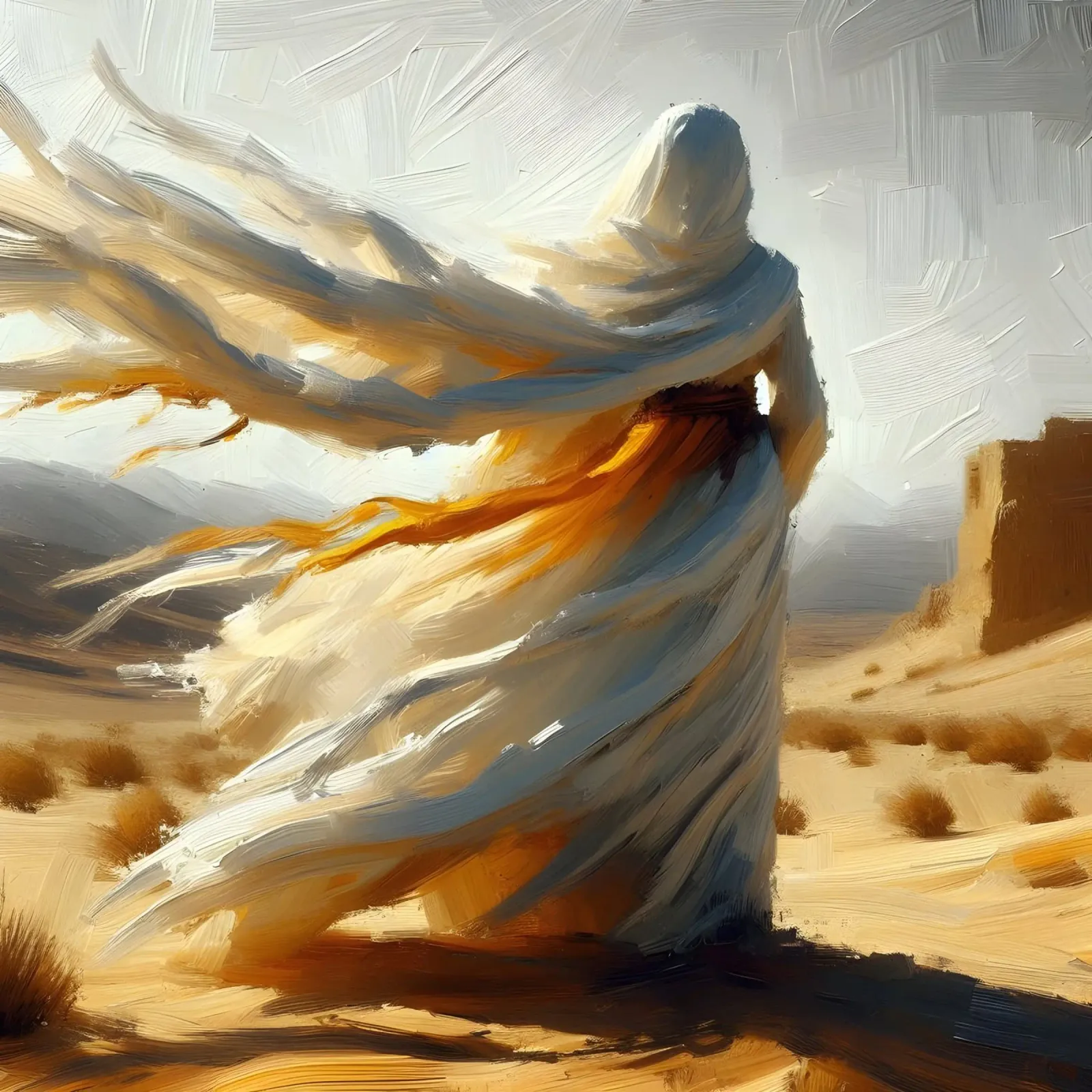 Donna nel deserto - Impasto carta hahnemühle da nomad