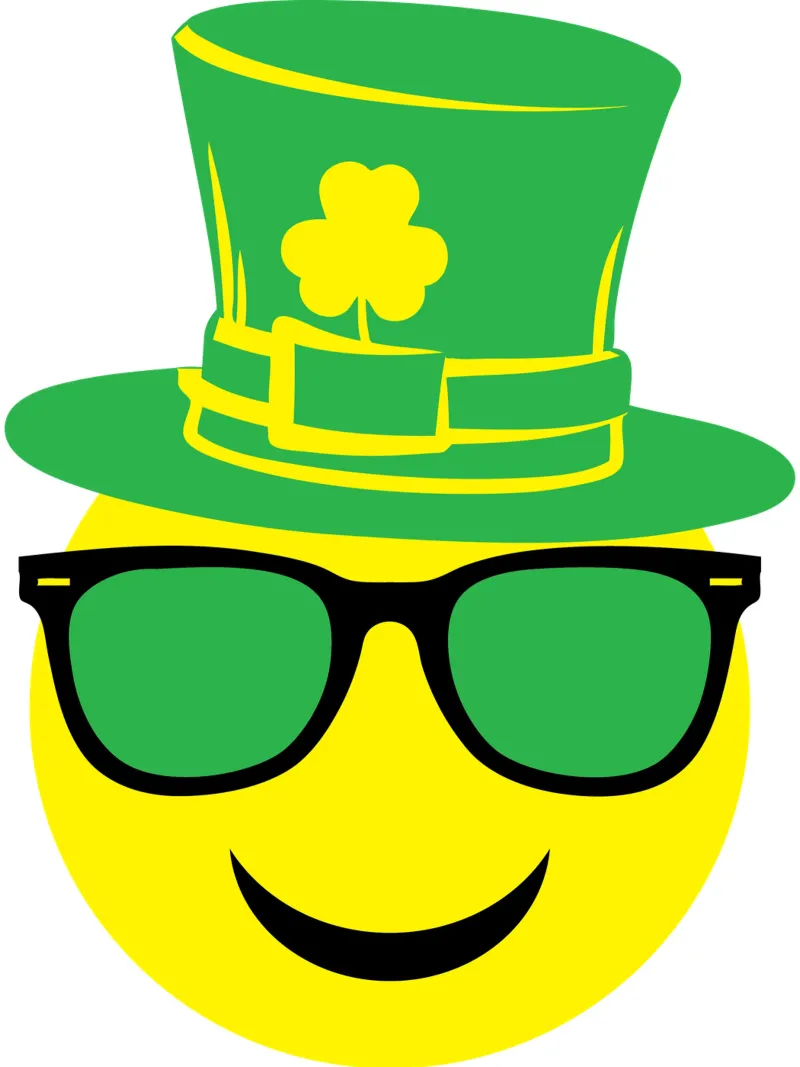 st patrick emoticon grappig kunstontwerp canvas van onefeelshop